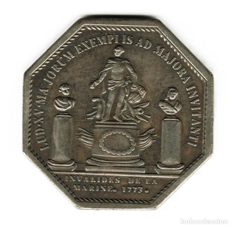 Monedas antiguas de Europa: Moneda octagonal francesa de 1773 Luis XV - Foto 1