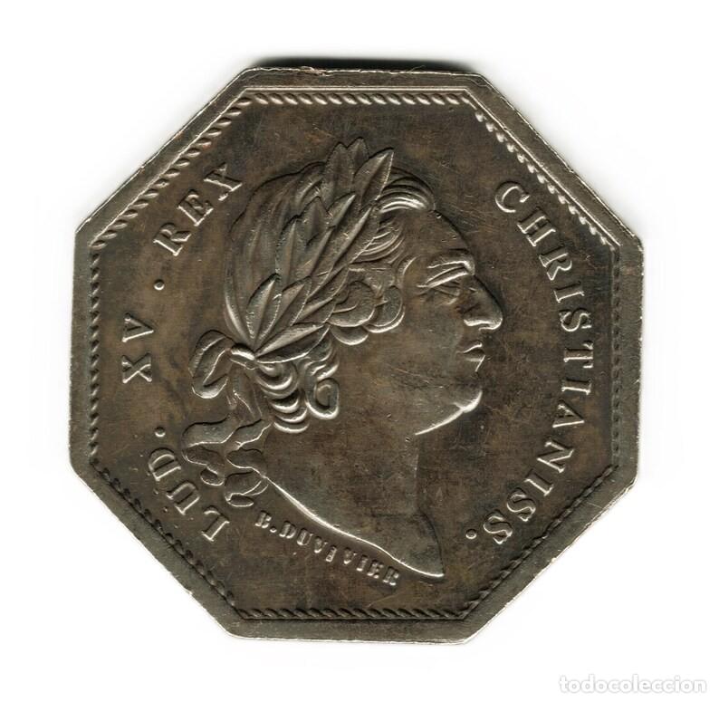 Monedas antiguas de Europa: Moneda octagonal francesa de 1773 Luis XV - Foto 2