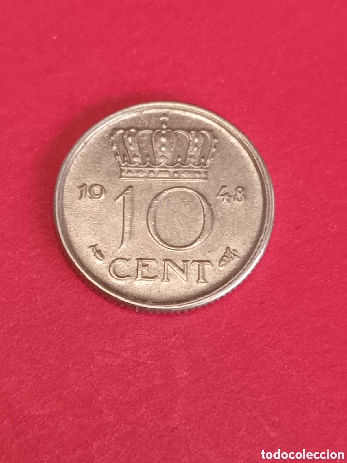 Monedas antiguas de Europa: HOLANDA. 10 C&Eacute;NTIMOS DE 1948. - Foto 2