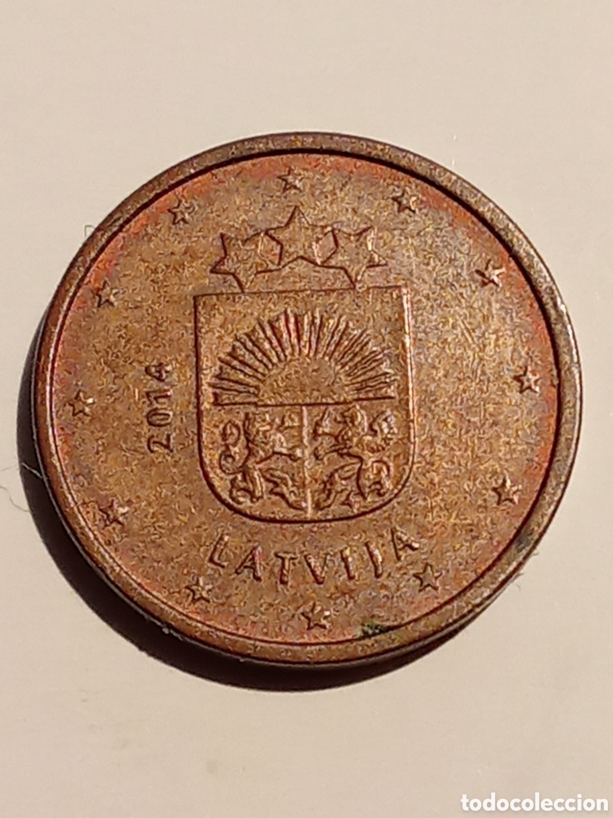 Monedas antiguas de Europa: Moneda LETONIA de 1 cent de euro a&ntilde;o 2014 - Foto 1