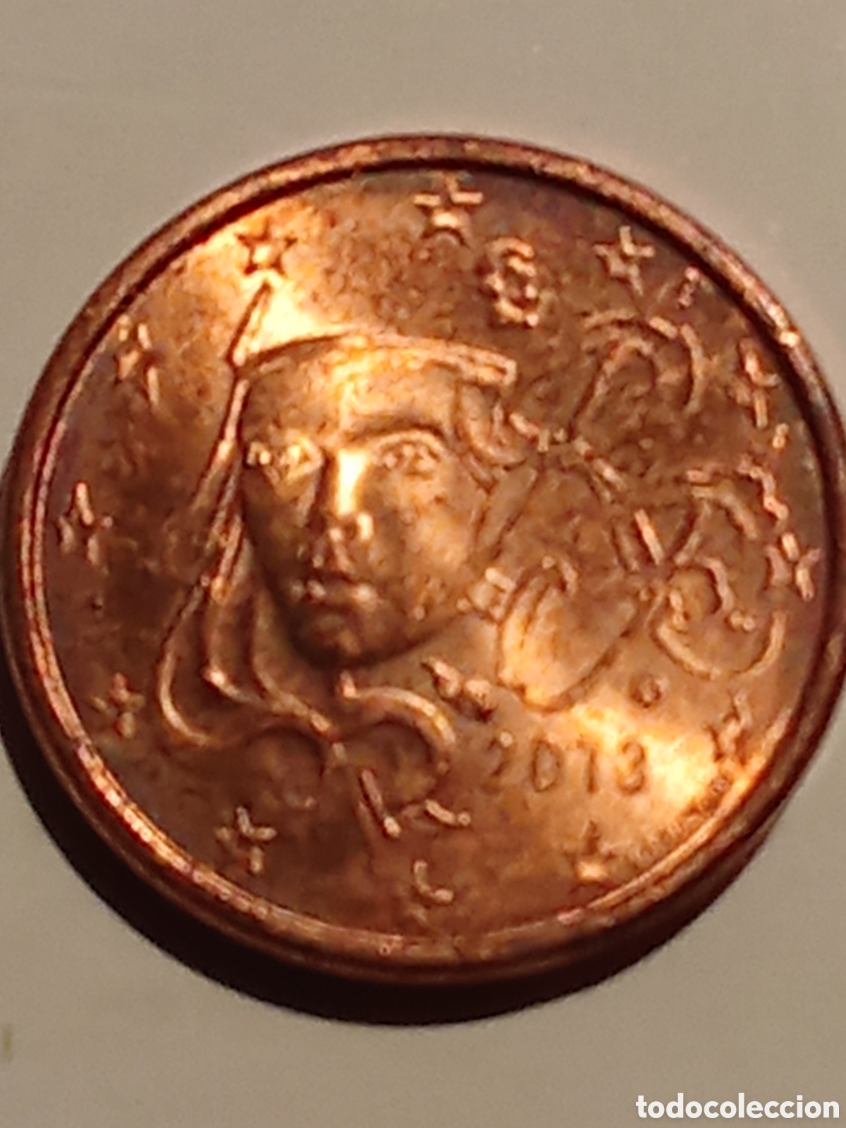 Monedas antiguas de Europa: moneda de 1 cent FRANCIA de 2013 - Foto 1