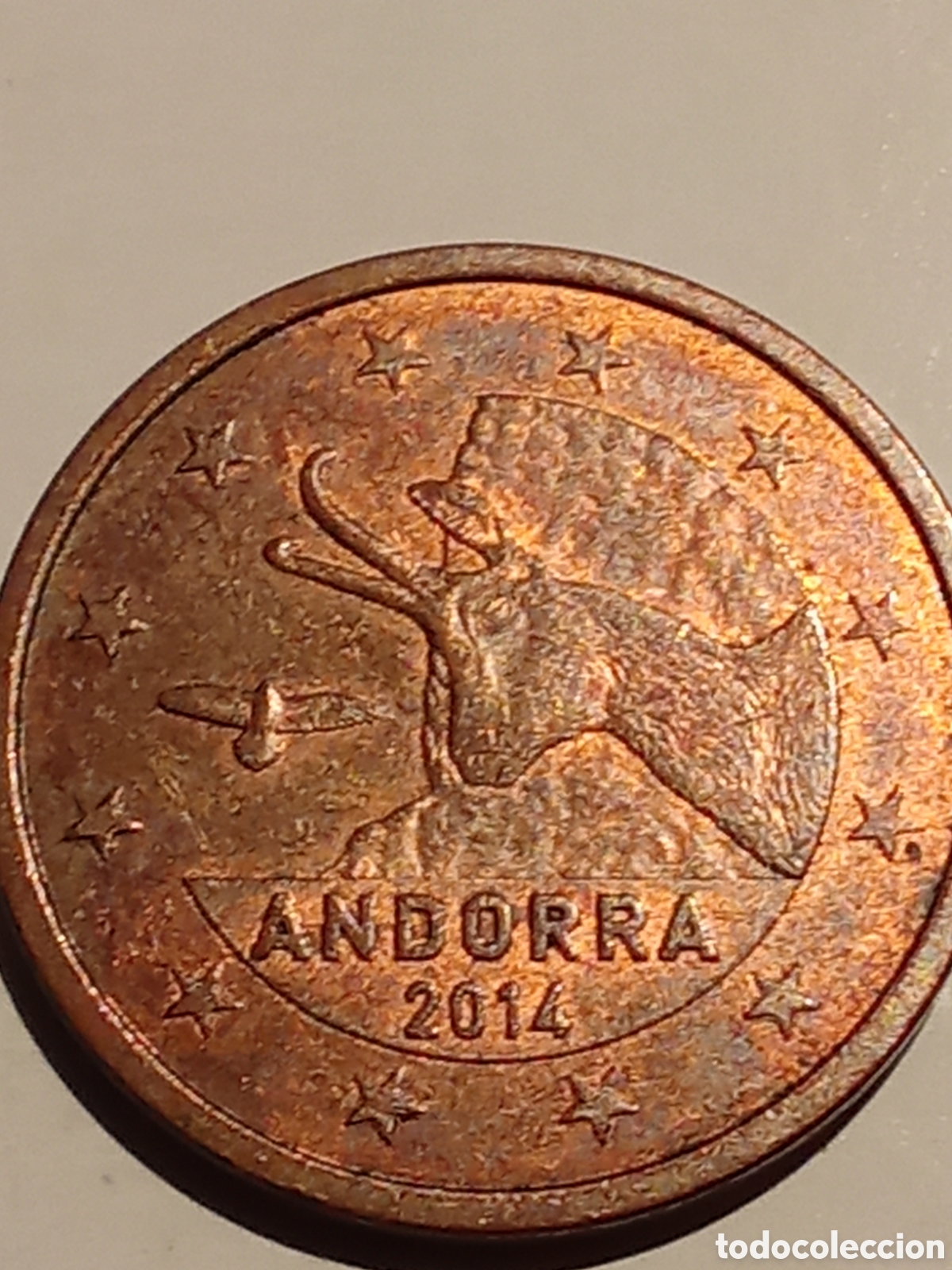 Monedas antiguas de Europa: moneda de 5 cent ANDORRA de 2014 - Foto 1