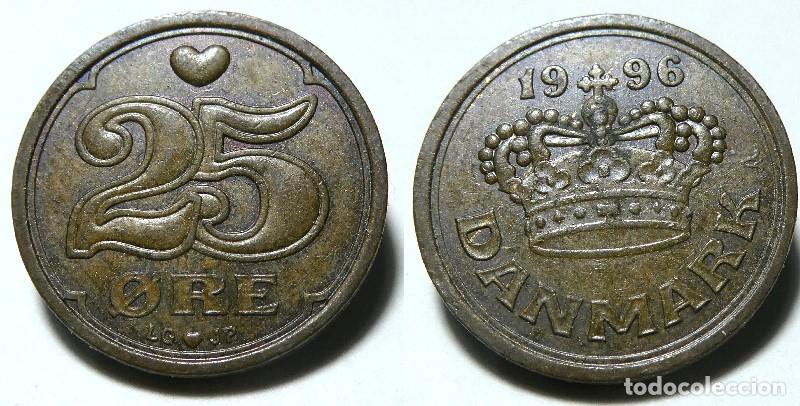 Monedas antiguas de Europa: Moneda de Dinamarca 25 ore 1996 - Foto 1