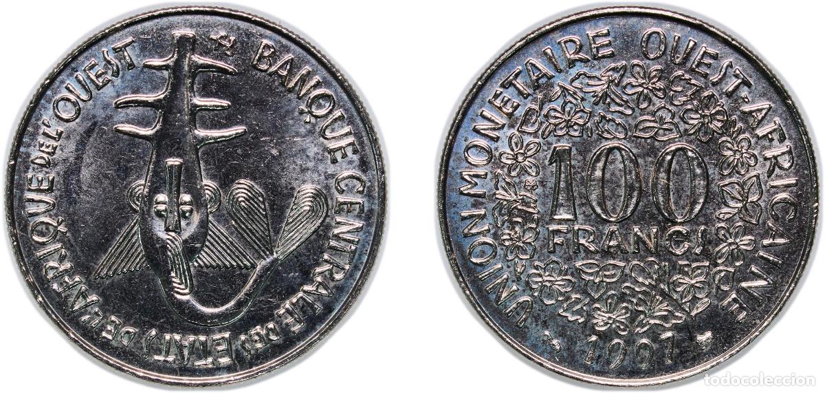 Monedas antiguas de Europa: Western African States 1997 100 Francs CFA Nickel (69000000) 7.06g BU KM 4 Sch&ouml;n 15