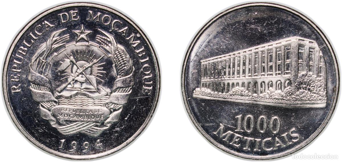 Monedas antiguas de Europa: Mozambique Republic 1994 1000 Meticais Nickel plated steel 12.04g BU KM 122