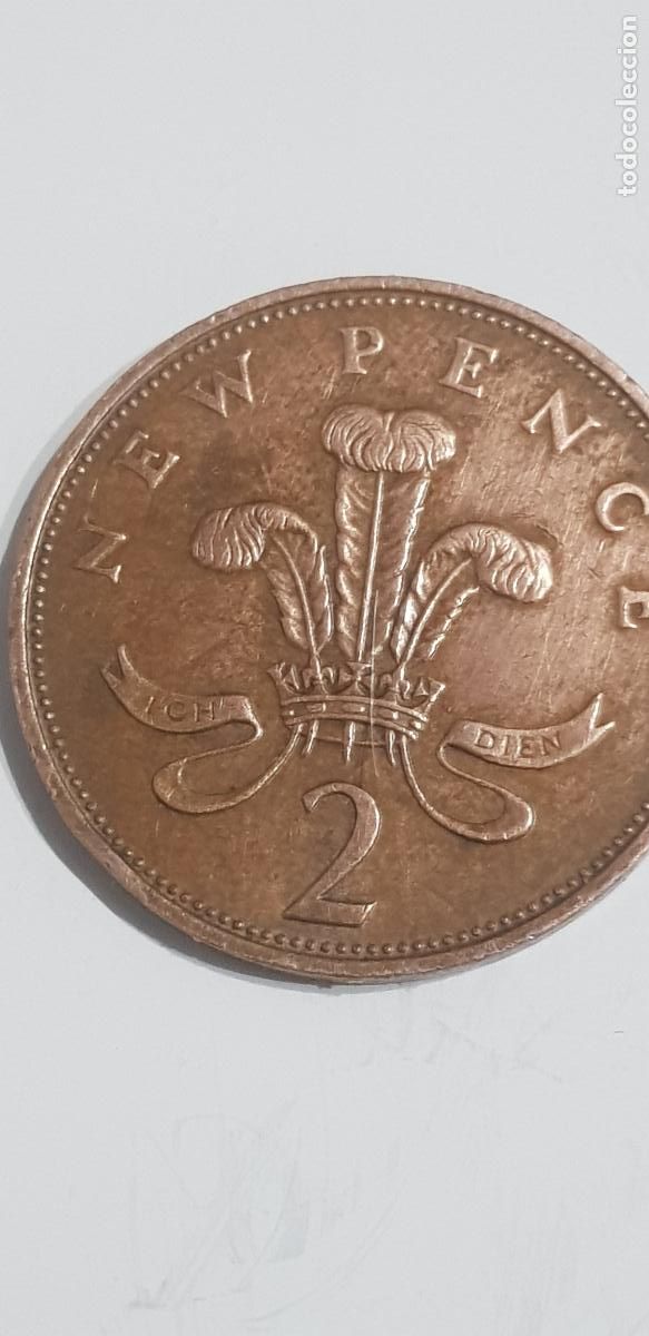 Monedas antiguas de Europa: 2 PENIQUES ISABEL 1971 - Foto 2