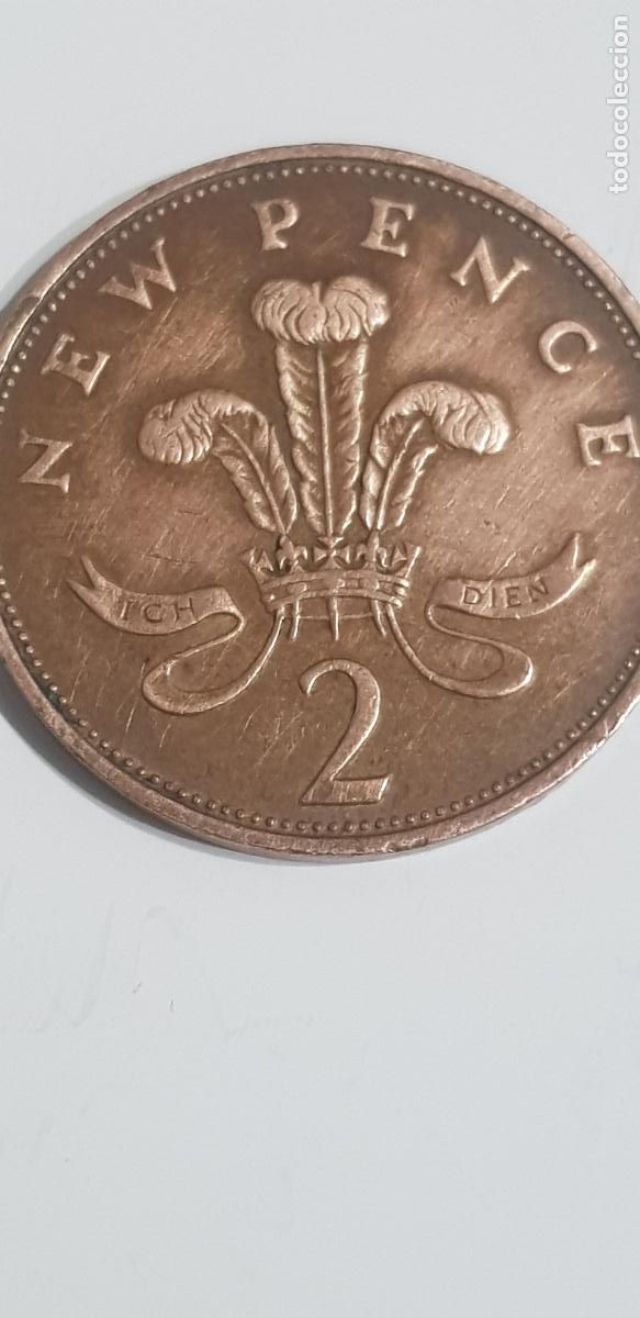 Monedas antiguas de Europa: 2 PENIQUES ISABEL 1971 - Foto 2