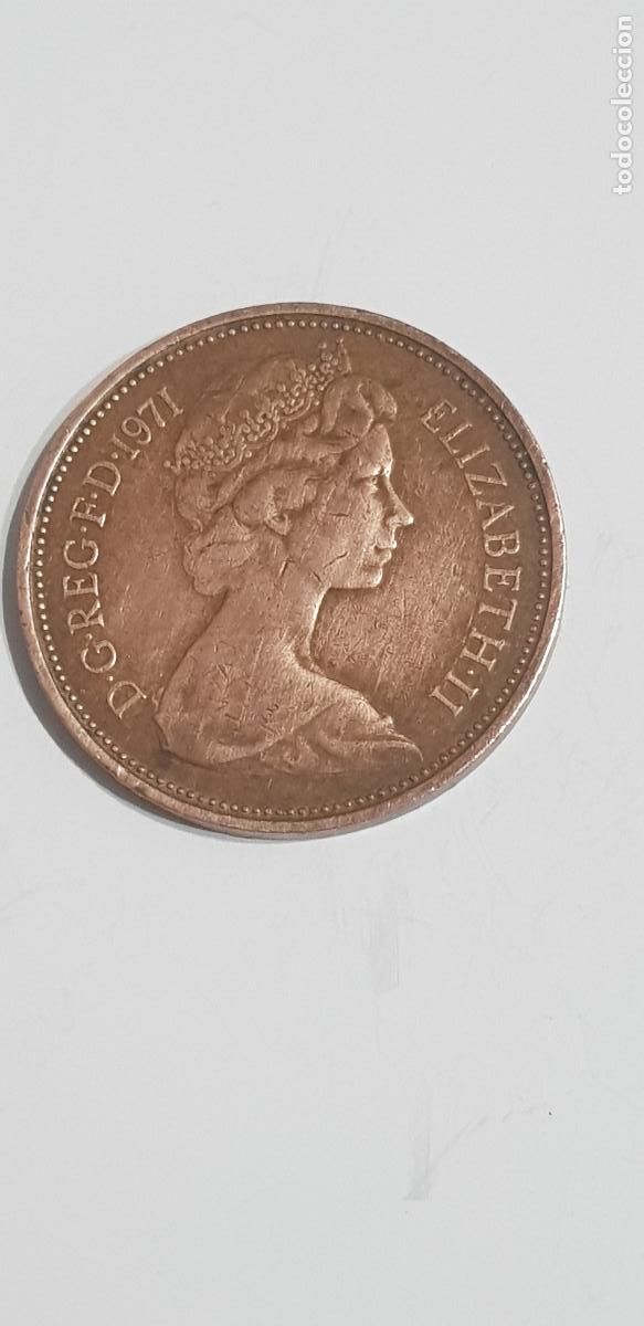 Monedas antiguas de Europa: 2 PENIQUES ISABEL 1971 - Foto 1