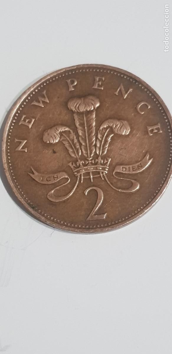 Monedas antiguas de Europa: 2 PENIQUES ISABEL 1971 - Foto 2