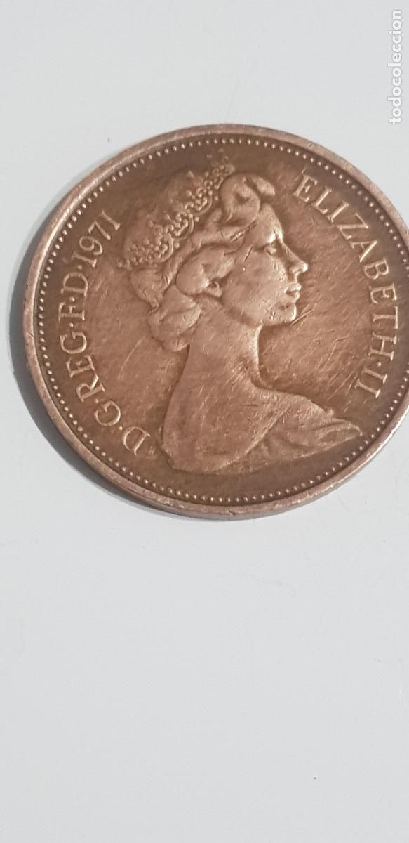 Monedas antiguas de Europa: 2 PENIQUES ISABEL 1971 - Foto 1