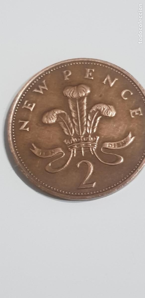Monedas antiguas de Europa: 2 PENIQUES ISABEL 1971 - Foto 2