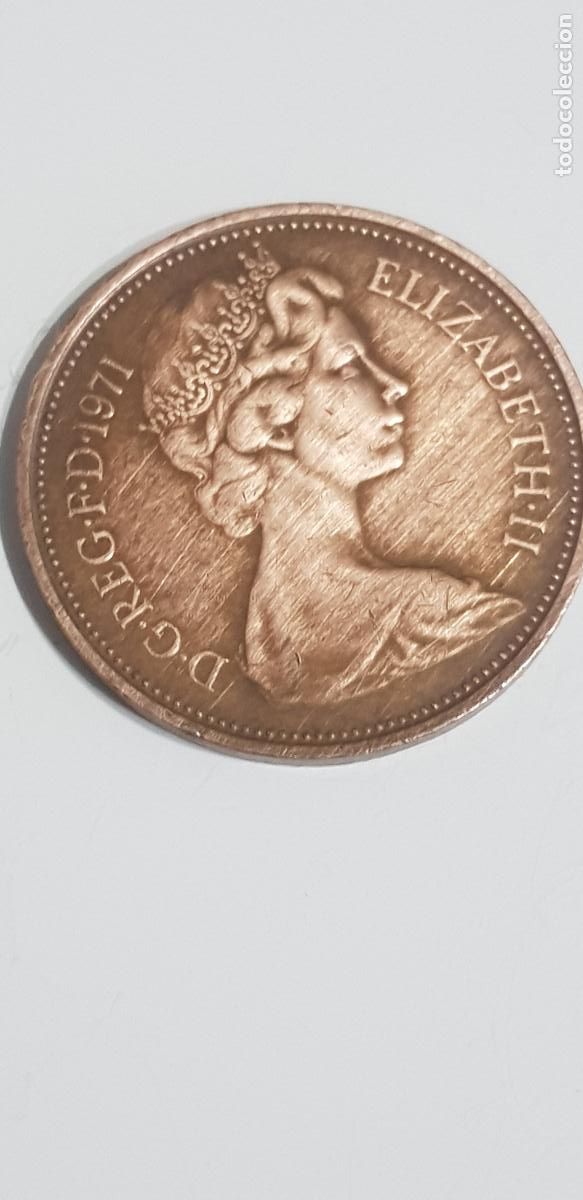 Monedas antiguas de Europa: 2 PENIQUES ISABEL 1971 - Foto 1