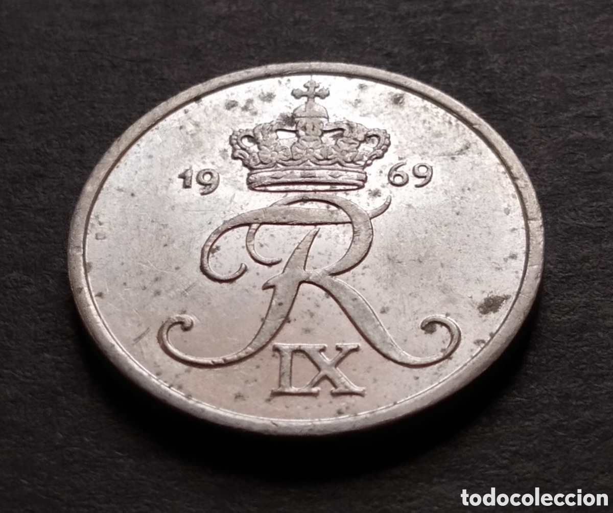 Monedas antiguas de Europa: MONEDA - DINAMARCA 2 ORE 1969 - Foto 4