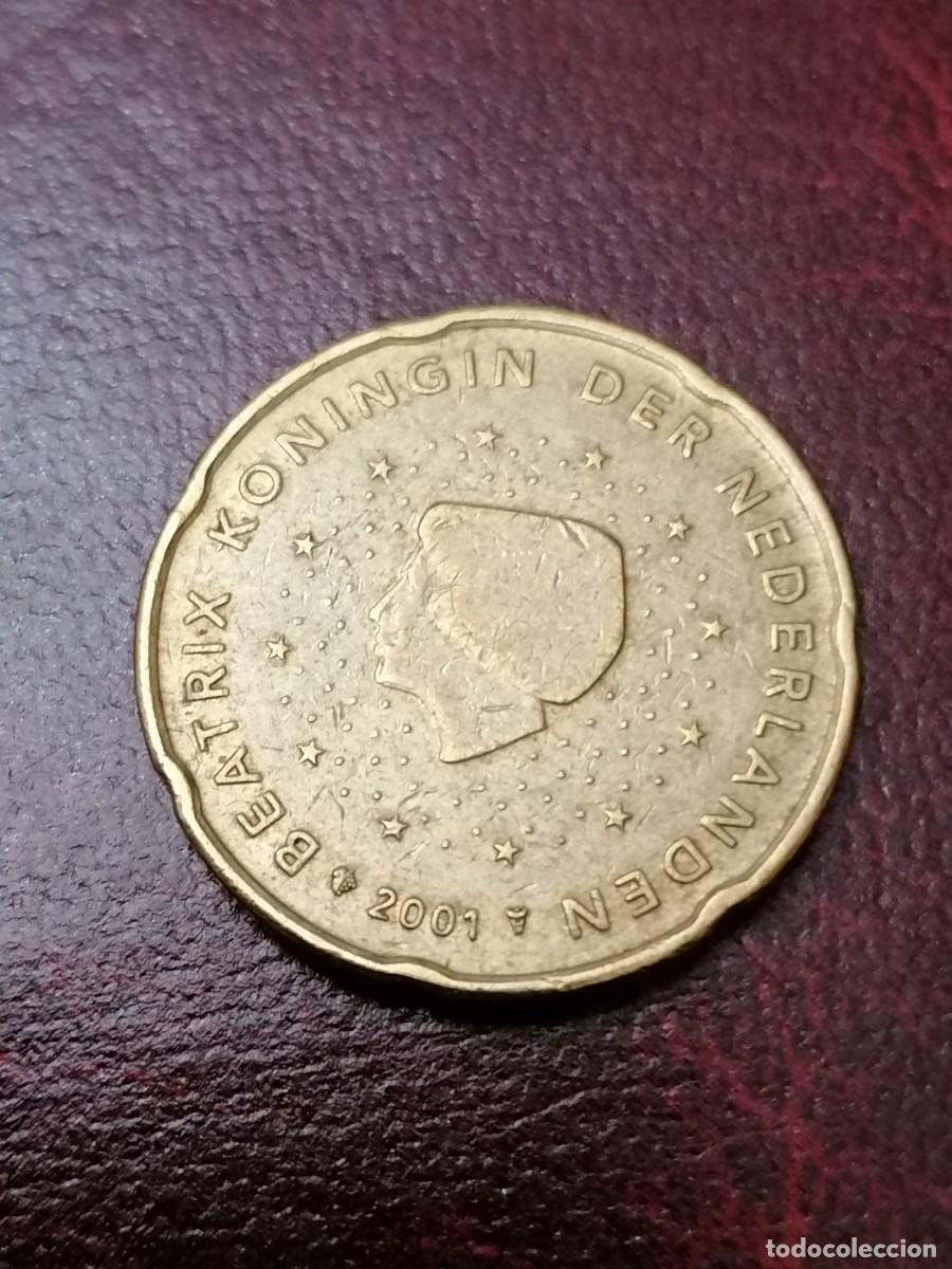 Monedas antiguas de Europa: Moneda, Holanda, 20 cent, 2001, MBC - Foto 1