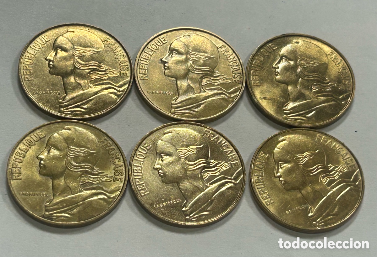 Monedas antiguas de Europa: Monedas 20 centimes Francia - Foto 1