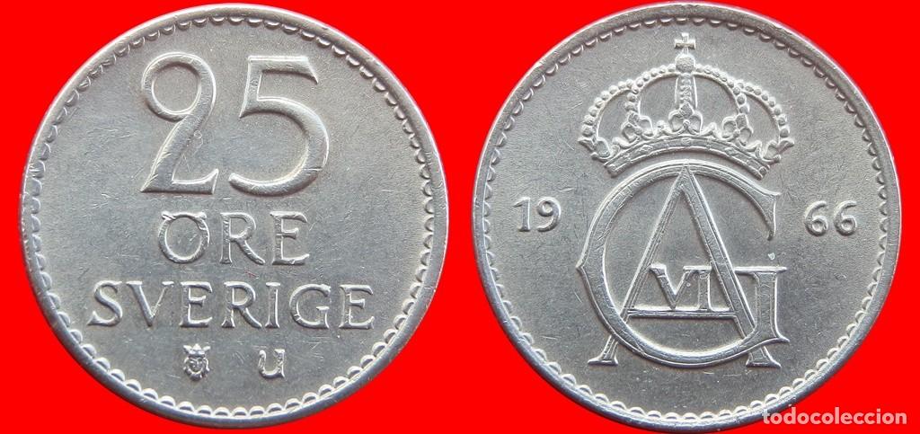 Old Coins of Europe: 25 ORE 1966 SUECIA-122054