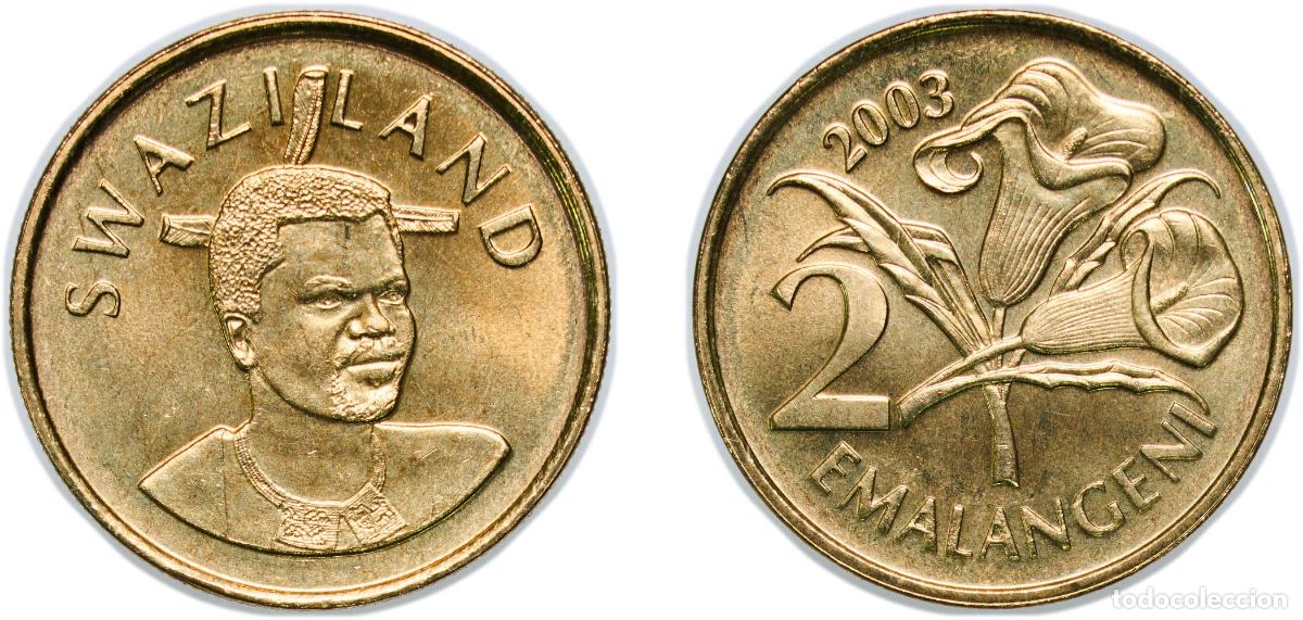 Monedas antiguas de Europa: Kingdom of Swaziland (1968-2018) 2003 2 Emalangeni - Mswati III Brass 5g BU KM 46 Sch&ouml;n 51