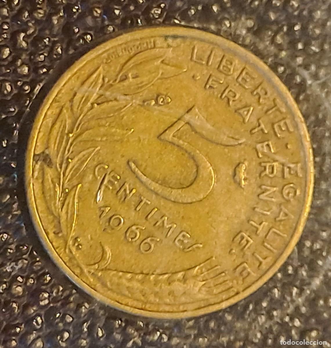 Monedas antiguas de Europa: MONEDA FRANCIA 5 CENTIMOS A&Ntilde;O 1966 - Foto 1