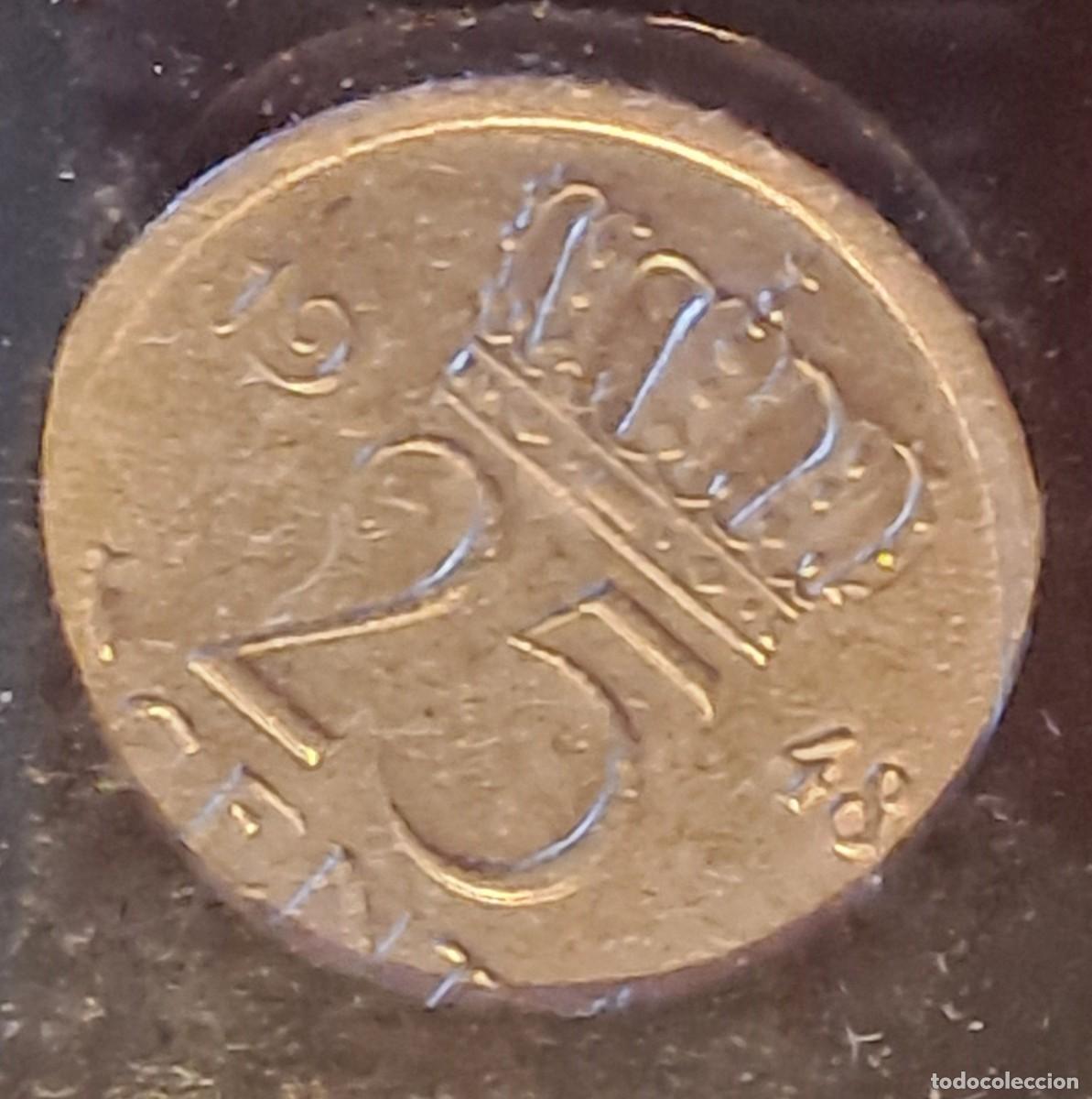 Monedas antiguas de Europa: MONEDA HOLANDA 25 CENT A&Ntilde;O 1948 - Foto 2