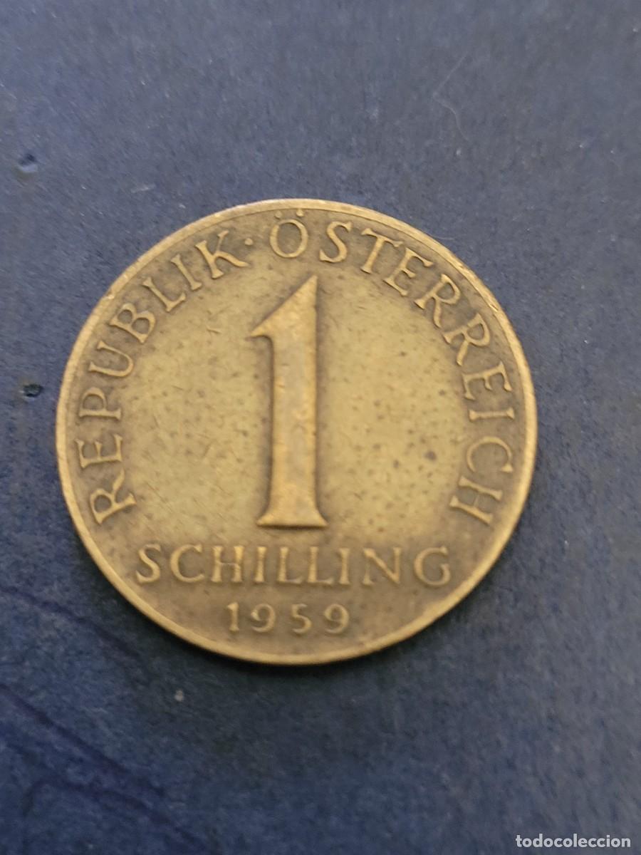 Monedas antiguas de Europa: Moneda 1 chel&iacute;n 1959 Austria - Foto 2