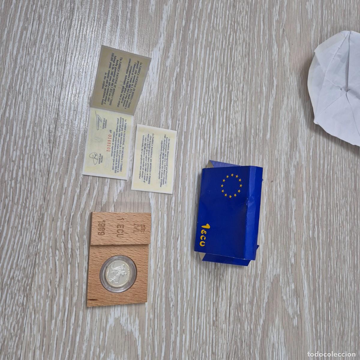 Monedas antiguas de Europa: Ecu 1elEcu certificado y con numeracio - Foto 1