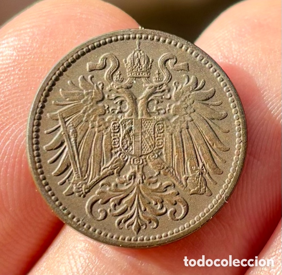 Monedas antiguas de Europa: Moneda AUSTRIA 2 Heller 1913 - Foto 2