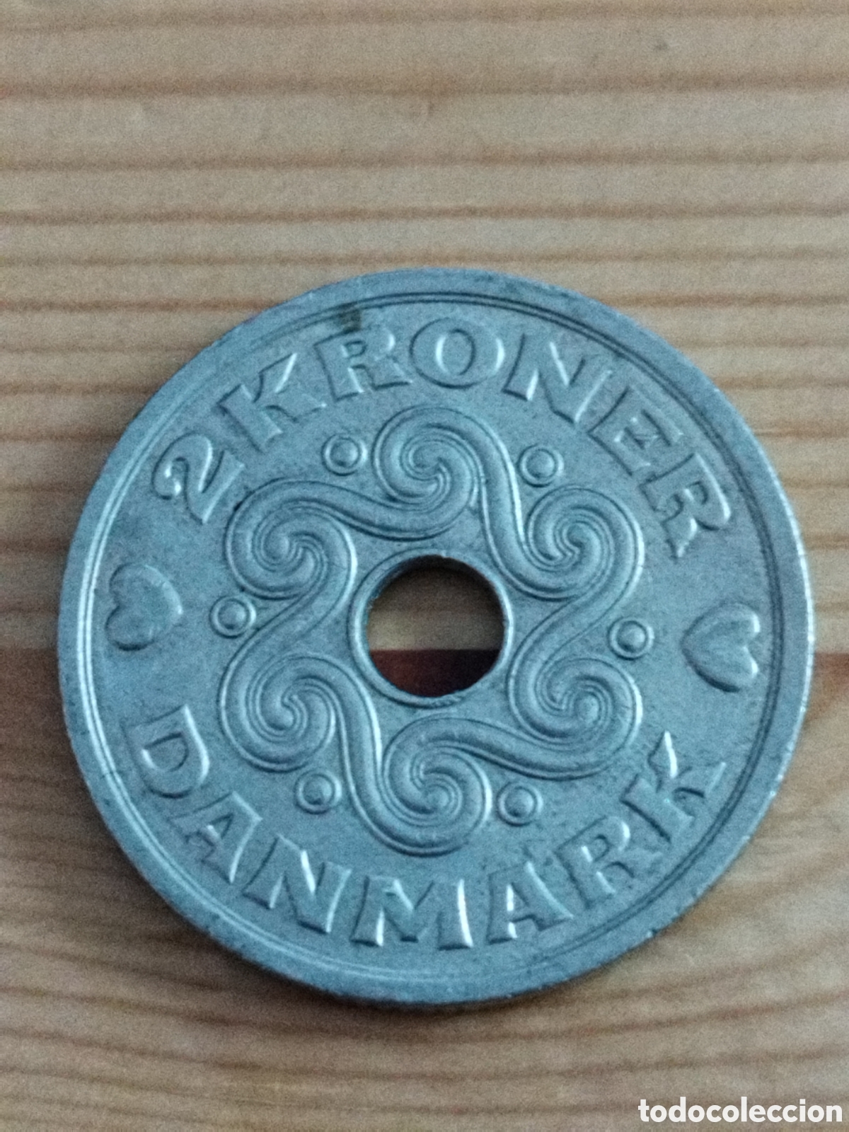 Monedas antiguas de Europa: Dinamarca 2 coronas de 1994 km#874 - Foto 2