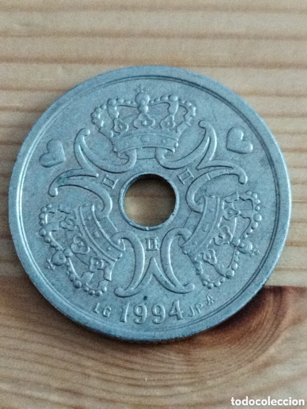 Monedas antiguas de Europa: Dinamarca 2 coronas de 1994 km#874 - Foto 1