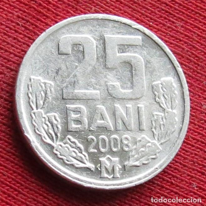 Moedas antigas da Europa: Moldavia Moldova 25 bani 2008 KM# 3 Lt 738
