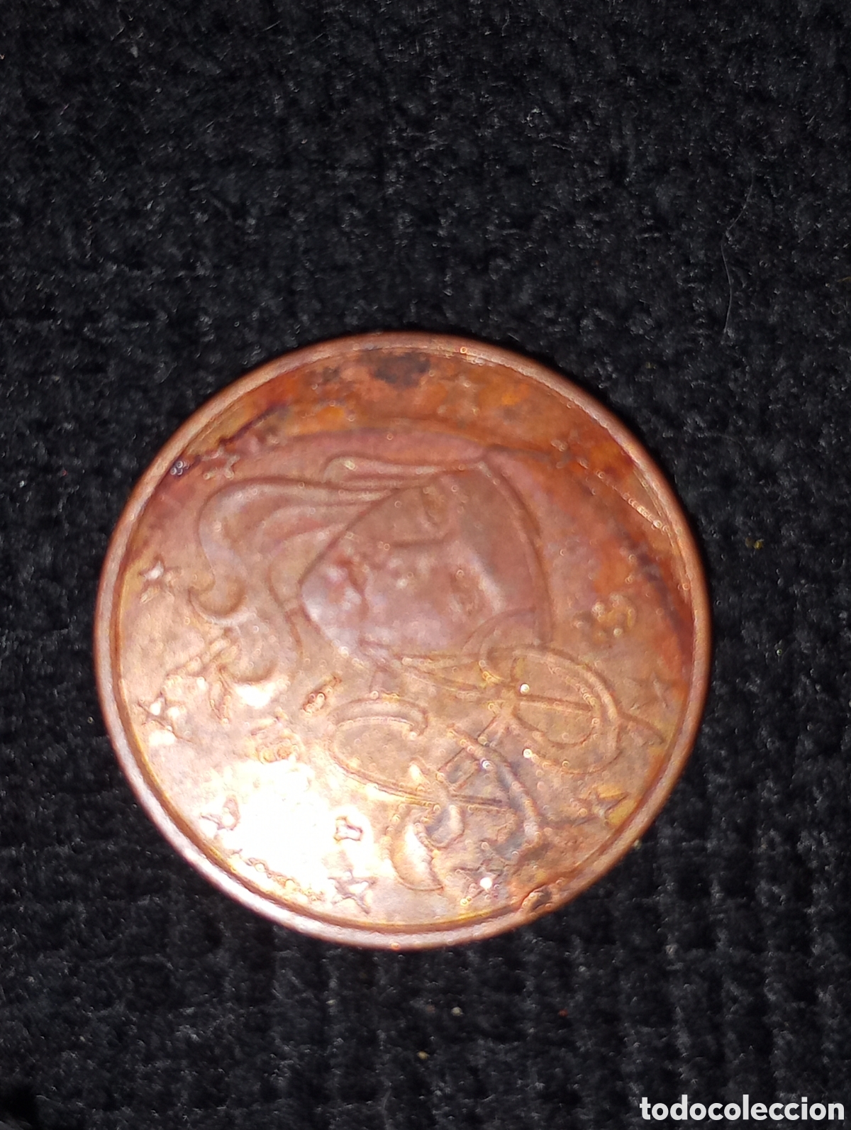 Monedas antiguas de Europa: Cara deformada1999 5 c&eacute;ntimos francesa - Foto 1