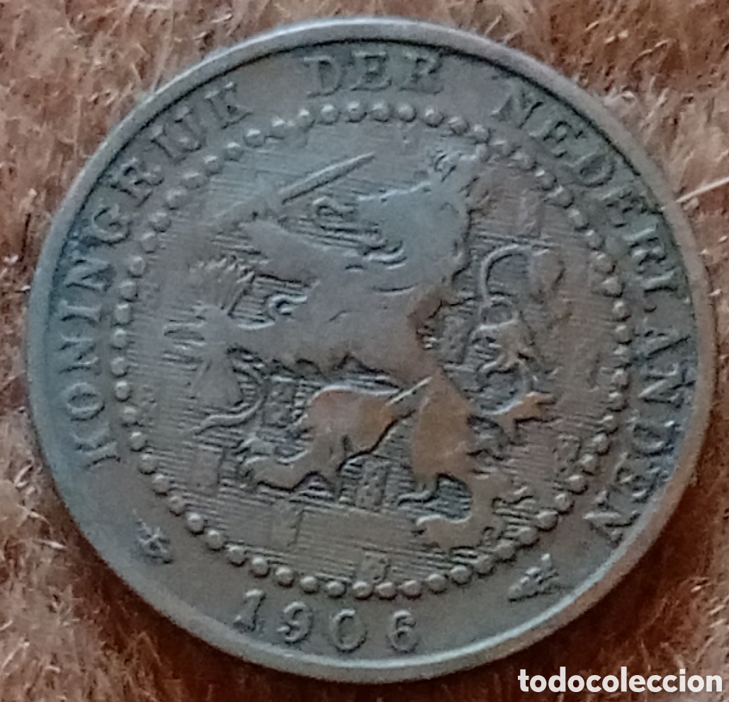 Monedas antiguas de Europa: Pa&iacute;ses Bajos 1906 - Moneda de 1 c&eacute;ntimo - Foto 1