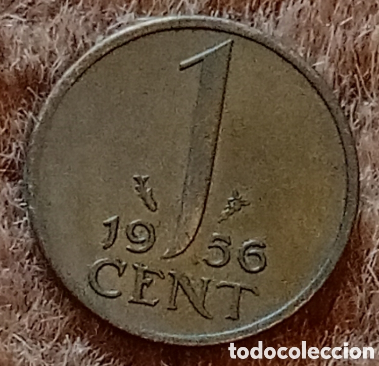 Monedas antiguas de Europa: Pa&iacute;ses Bajos 1956 - Moneda de 1 c&eacute;ntimo - Foto 1