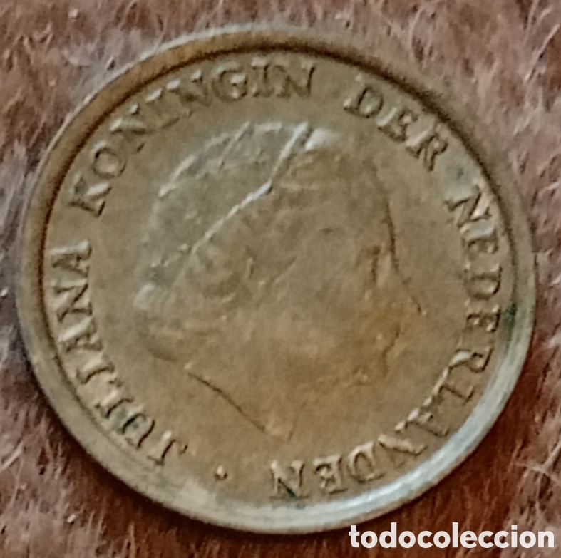 Monedas antiguas de Europa: Pa&iacute;ses Bajos 1958 - Moneda de 1 c&eacute;ntimo - Foto 2