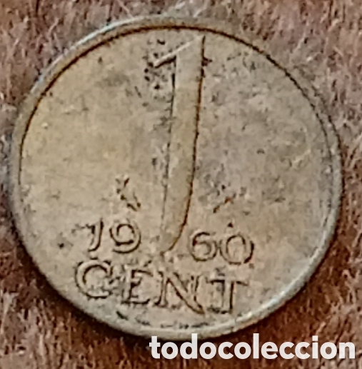 Monedas antiguas de Europa: Pa&iacute;ses Bajos 1960 - Moneda de 1 c&eacute;ntimo - Foto 1