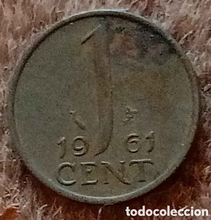 Monedas antiguas de Europa: Pa&iacute;ses Bajos 1961 - Moneda de 1 c&eacute;ntimo - Foto 1