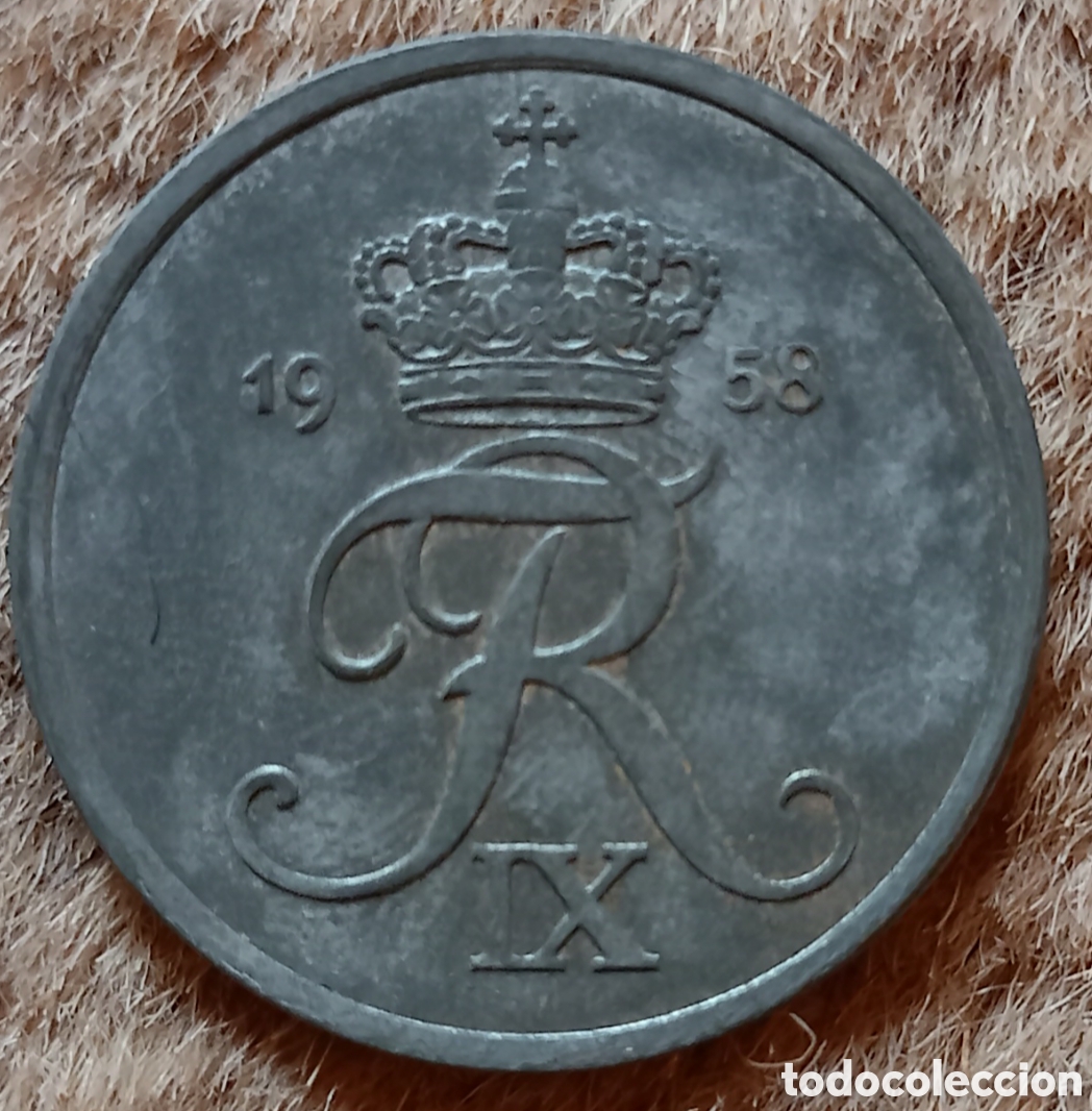 Monedas antiguas de Europa: Dinamarca 1943 - Moneda de 5 ore - Foto 2