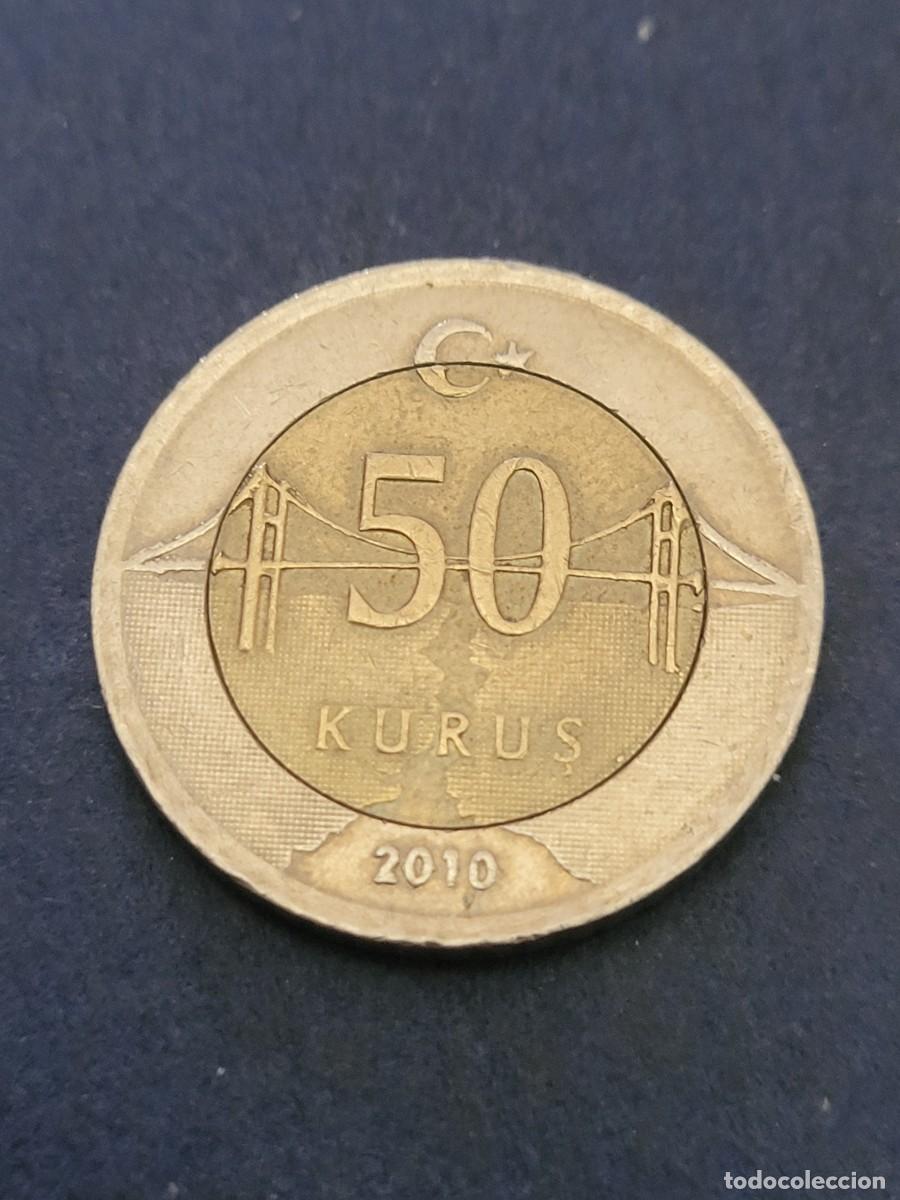 Monedas antiguas de Europa: Moneda 50 kurus 2010 Turqu&iacute;a - Foto 2