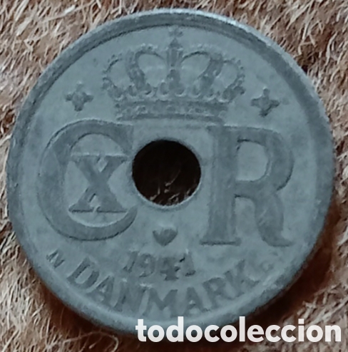 Monedas antiguas de Europa: Dinamarca 1941 - Moneda de 10 &oslash;re - Foto 2