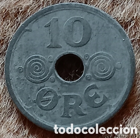 Monedas antiguas de Europa: Dinamarca 1941 - Moneda de 10 &oslash;re - Foto 1