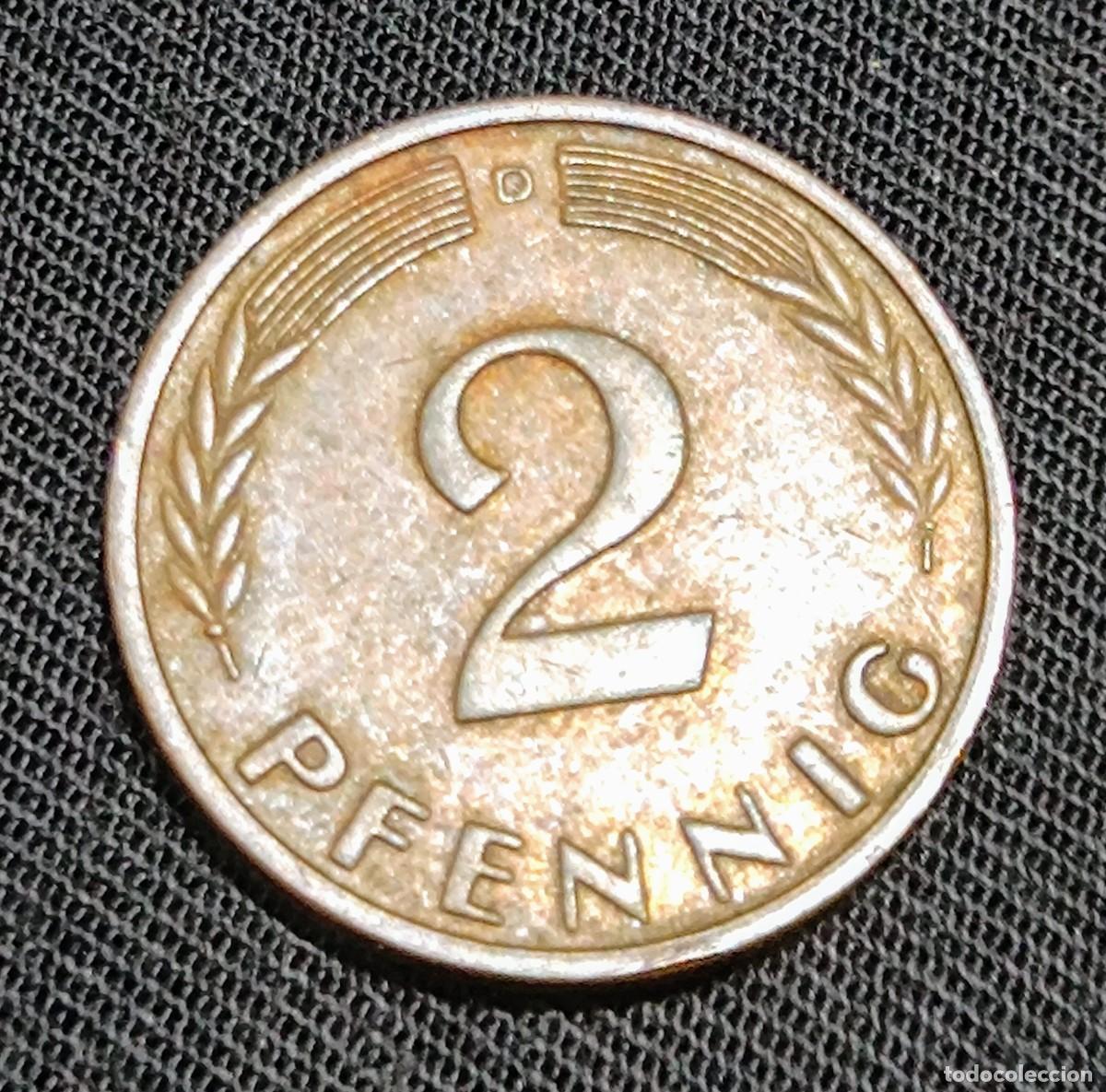 Monedas antiguas de Europa: Moneda de dos peniques. - Foto 2