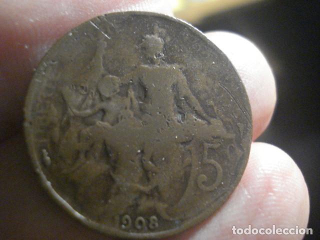 Monedas antiguas de Europa: FRANCIA - 5 C&Eacute;NTIMOS A&Ntilde;O 1908 - Foto 1