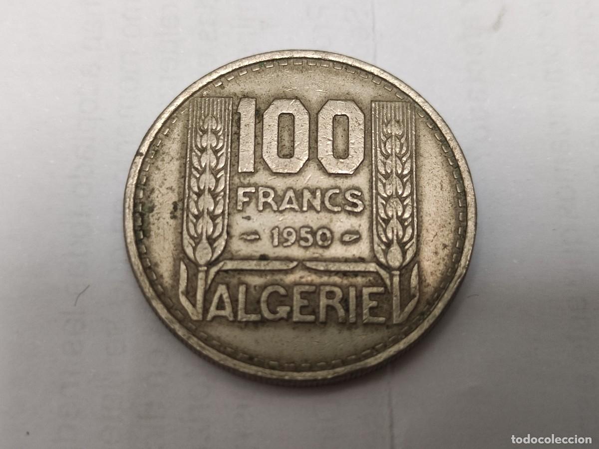 Monedas antiguas de Europa: 1 moneda de 100 francs Algerie 1950.