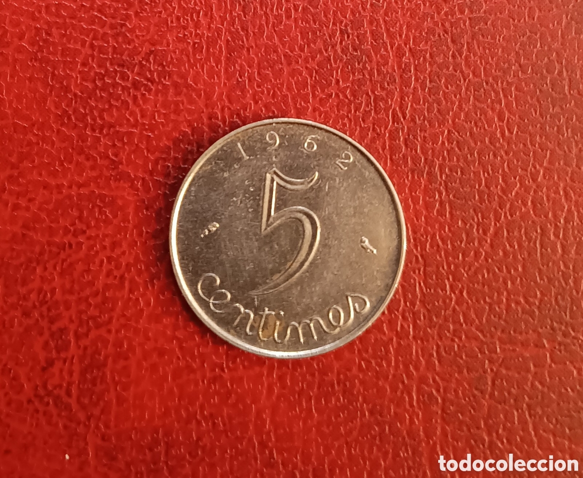 Monedas antiguas de Europa: 5 C&Eacute;NTIMOS - FRANCIA 1962 - Foto 2