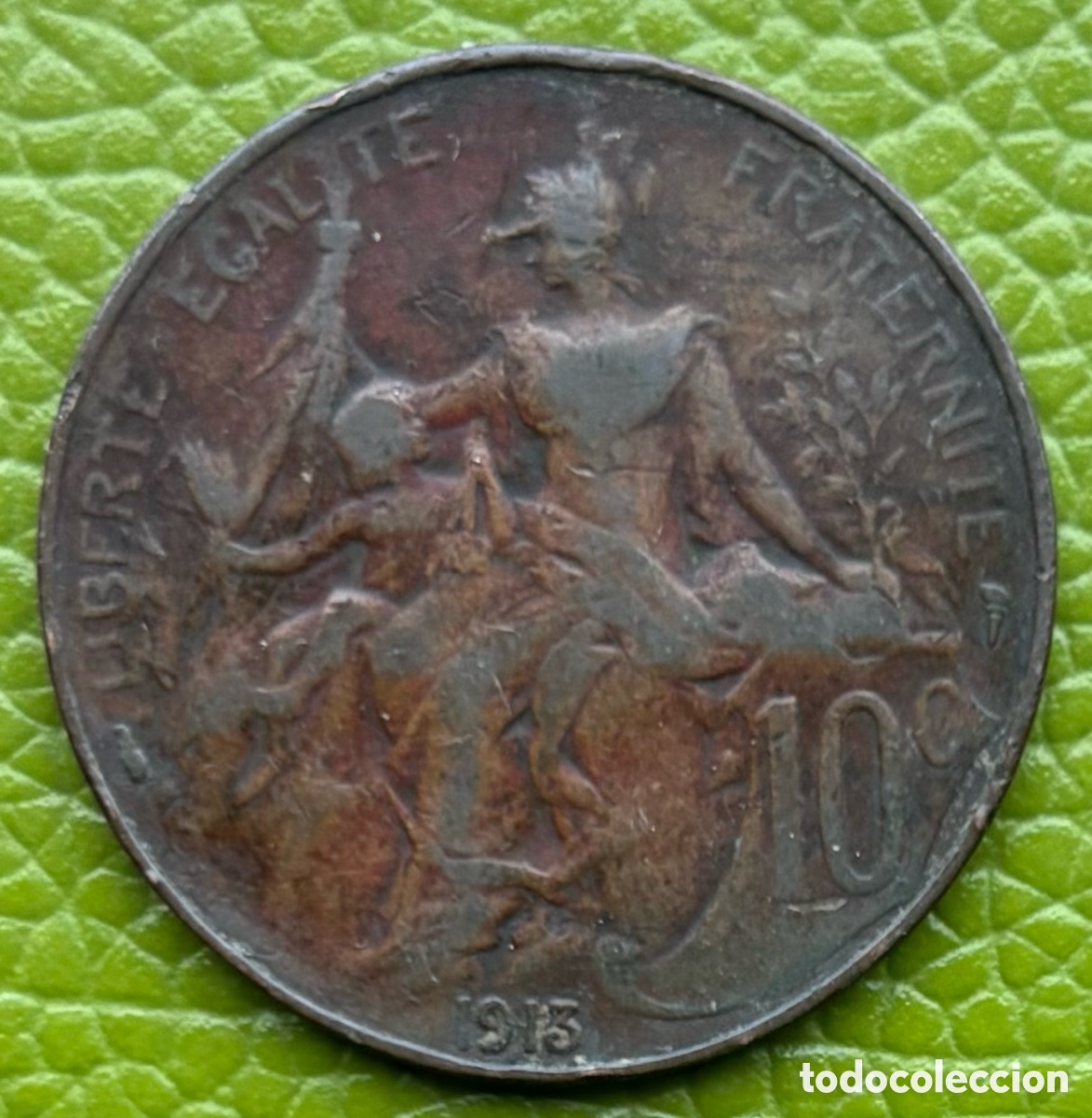 Monedas antiguas de Europa: FRANCIA. 10 C&Eacute;NTIMOS. 1913. - Foto 2