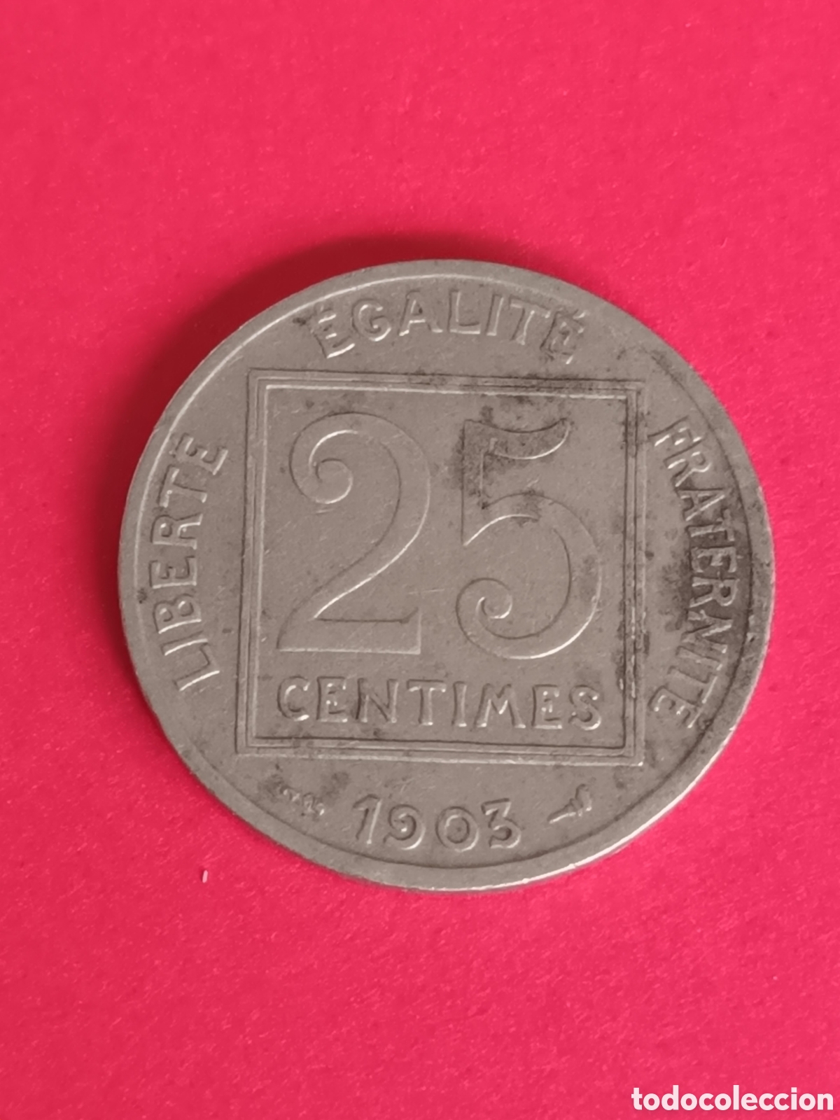 Monedas antiguas de Europa: FRANCIA. 25 C&Eacute;NTIMOS DE 1903. - Foto 2