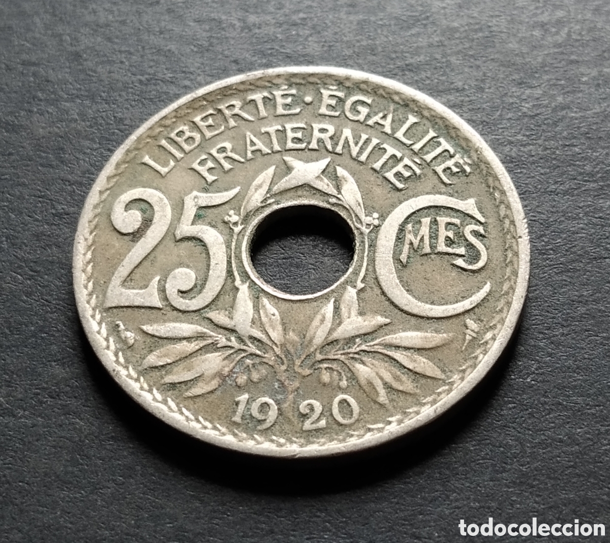 Monedas antiguas de Europa: MONEDA - FRANCIA 25 CENTIMOS 1920 - Foto 3