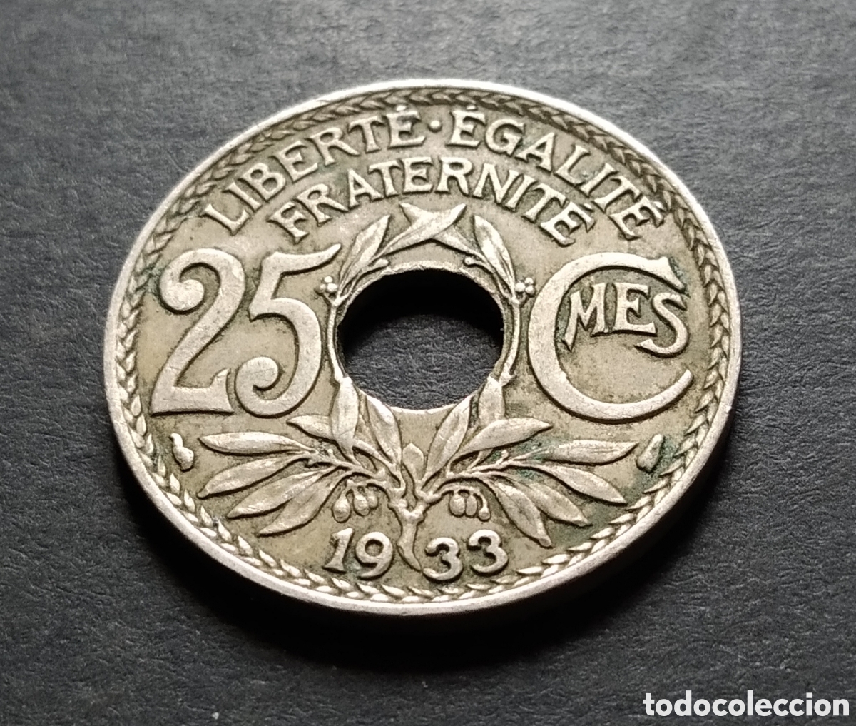 Monedas antiguas de Europa: MONEDA - FRANCIA 25 CENTIMOS 1933 - Foto 3