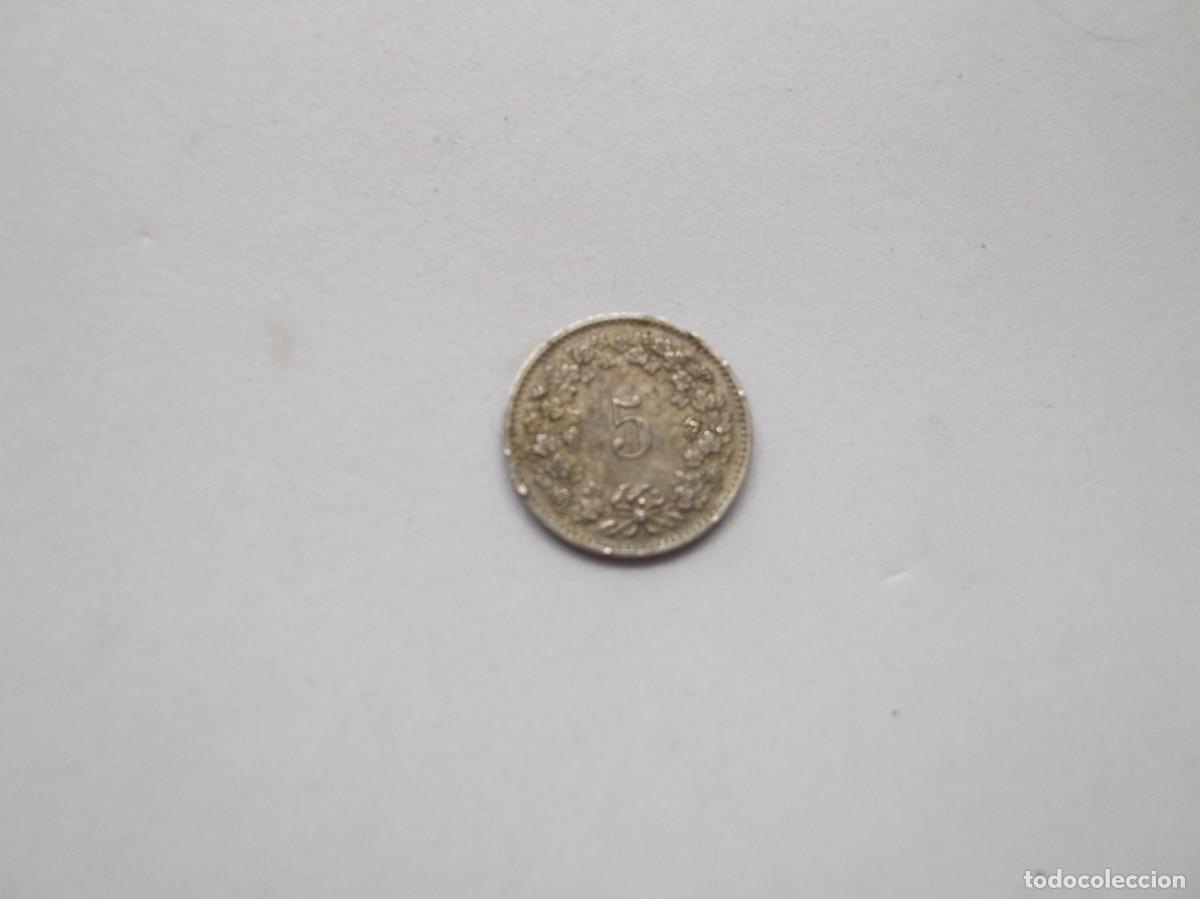 Monedas antiguas de Europa: Moneda 1971 Suiza 5 centimos - Foto 2