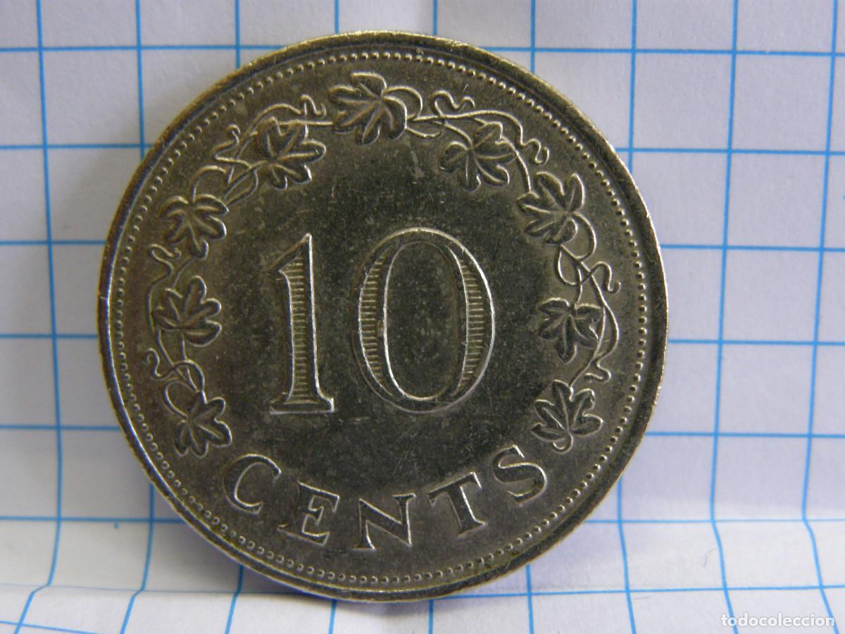 Monedas antiguas de Europa: MONEDA DE 10 CENTAVOS DE MALTA 1972 - Foto 2