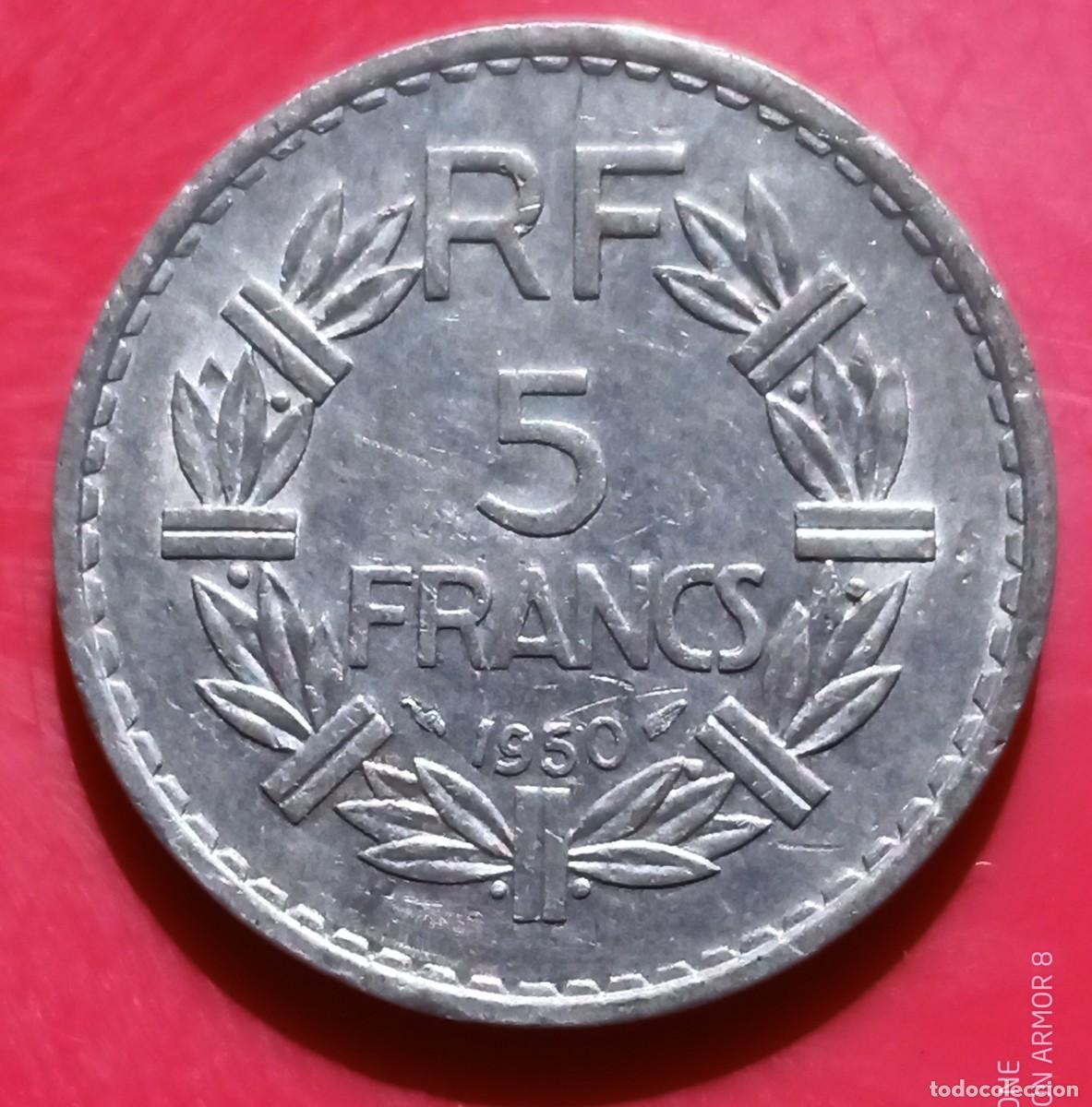 Monedas antiguas de Europa: FRANCIA - 5 FRANCOS 1950 BC - Foto 2